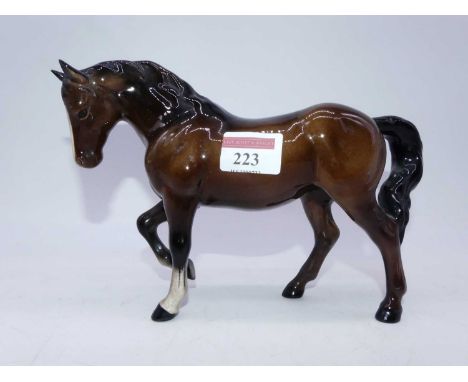 A Beswick Stocky-Jogging Mare, model No.1090 3rd version, brown gloss finish