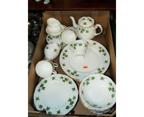 A Colclough part dinner and tea service in the Ivy pattern