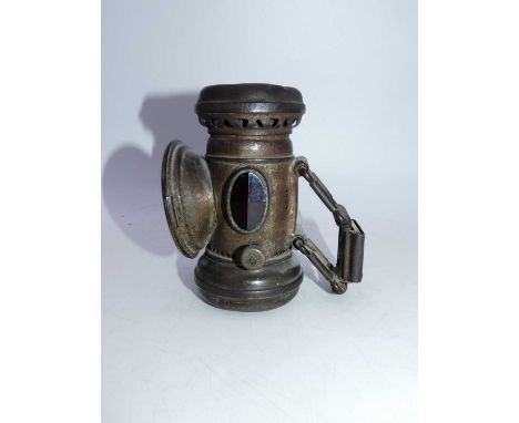 A vintage bicycle lamp, h.13cm