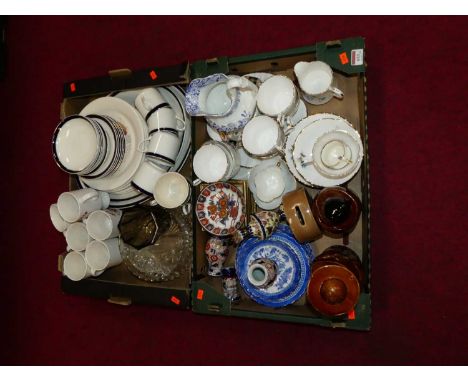 Two boxes of ceramics, to include Kay of Worcester 