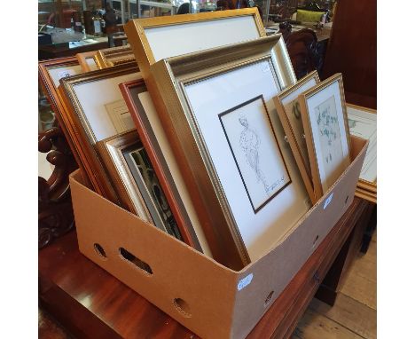 A pair of limited edition prints of Venice, signature indistinct, 34 x 25 cm, and sixteen pictures and prints (qty) 