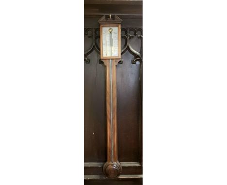 A George III style stick barometer, 92 cm high 