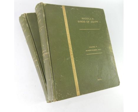 Nicoll (Michael) and Col. R. Meinertzhagen Birds of Egypt 2 vol., portrait frontispiece, illustrations, plates, many colour a