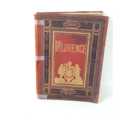 Charles Yriarte;  Florence, Its History Etc, folio, gilt tooled red cloth, first edition, published by Sampson Lowe et al, Lo