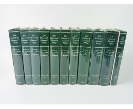 Robert Latham and William Matthews. The Diary of Samuel Pepys, 9 vols with Companion Index, green cloth, with dust wrappers, 