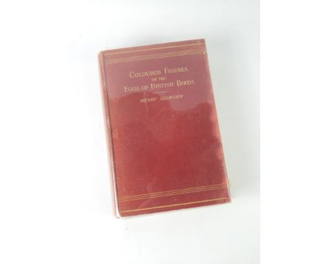 Henry Seabohm; Coloured Figures of the Eggs of British Birds, first edition, gilt tooled red cloth, published by Pawson and B