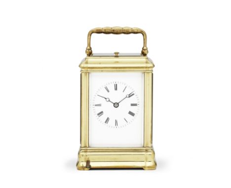 A good late 19th century French gorge cased repeating carriage clock of small sizeRetailed by Henry Bell, Paris, movement by 