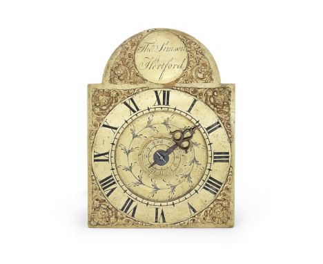 A good early 19th century English brass weight driven alarm timepieceThomas Simson, HertfordThe 5 inch arched brass dial sign