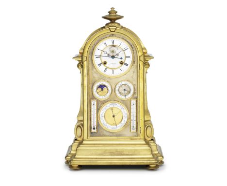 A fine and rare second half of the 19th century French ormolu month-going, perpetual calendar centre-seconds table regulator 