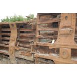 (46) Box Cars, Note - No Running Gear, Used as Fence Surrounding Property