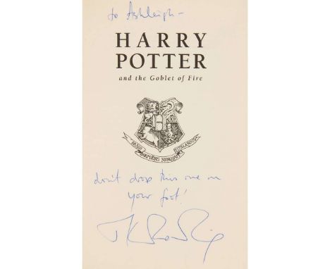  Rowling, J. K. Set of four inscribed Harry Potter books Harry Potter and the Philosopher's Stone; Harry Potter and the Chamb