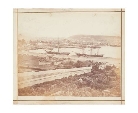  Australia Album of photographic views of Tasmania, c.1890 Oblong folio album, contemporary half morocco with red morocco lab