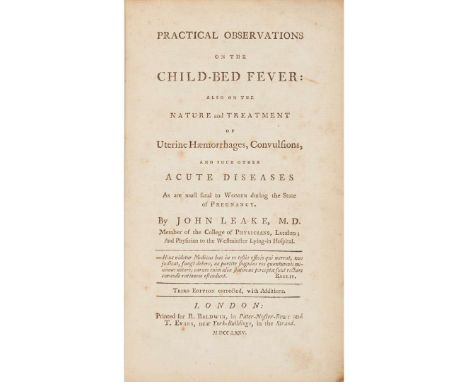  Medicine, mostly obstetric Five works Thornton, Robert John. A New Family Herbal… London: Richard Phillips, 1810. 8vo, woodc