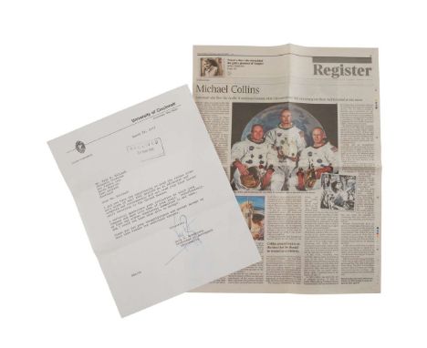  Armstrong, Neil Typed letter, signed Typed letter on University of Cincinnati headed paper, dated March 28, 1972, from Neil 