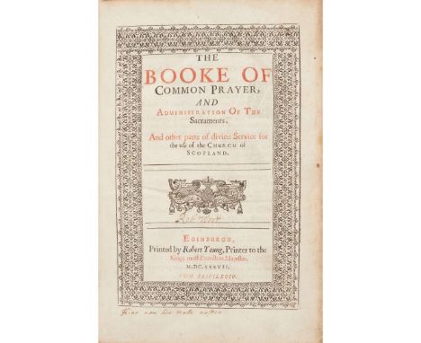  Scottish Prayer Book - 'Laud's Liturgy' The Booke of Common Prayer, and Administration of the Sacraments and Other Parts of 
