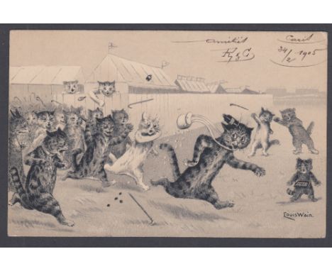 1905 used FRENCH LOUIS WAIN postcard