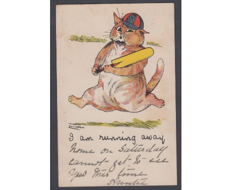 1903 used LOUIS WAIN postcard "I am running away"