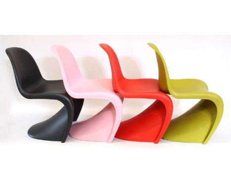 Verner Panton for Vitra Set of Four "Panton" Chairs First designed 1957, these the 1999 edition of the 1967 series produced b