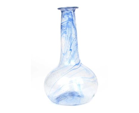 Dr. Christopher Dresser (British 1834-1904) for James Couper & Sons, Glasgow "Clutha" Glass Bottle Vase Circa 1890, the clear