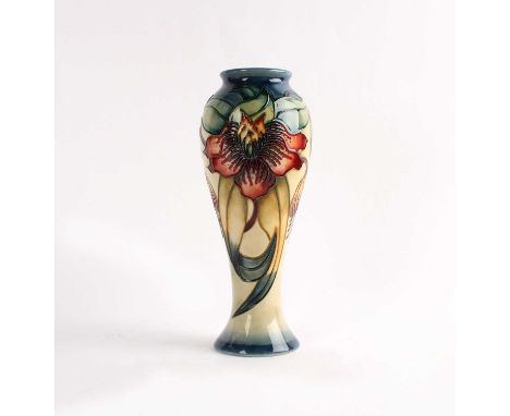 Moorcroft "Anna Lily" Pattern Vase Inverted baluster form, painted WM monogram and impressed marks with leaf year cypher to b