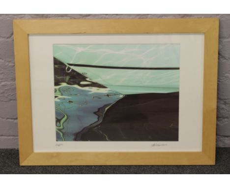 Christopher R Harland framed modern art print signed in pencil, titled Ripple.