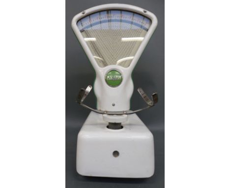 A set of Avery shop scales with price per pound, height 53cm 
