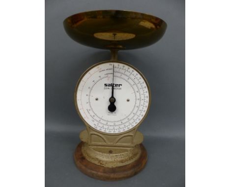 A Salter coin checker scale, model 53 including decimal scales, height 33cm