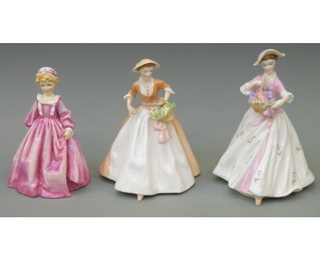 Three Royal Worcester figurines Grandmother's Dress, Rachael and Sarah, tallest 24cm