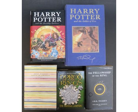 J.K. Rowling Harry Potter & The Goblet of Fire deluxe gilt cloth first edition 2000, Harry Potter & The Deathly Hallows first