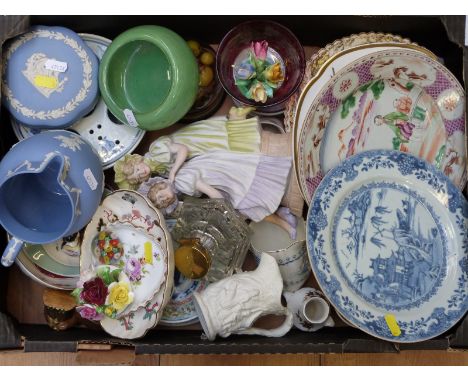 A collection of ceramics to include Vista Alegre, Minton, Cream ware, Prattware, Wedgwood, Dresden, Victorian ceramics, Spode