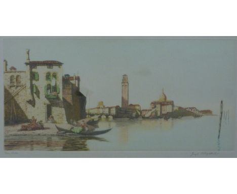 Joseph Kirkpatrick signed etching 'San Pietro', 19 x 37cm 