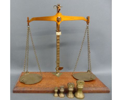 A set of County Borough of West Bromwich De Grave & Co. Ltd banker's type scales, with multiple royal cyphers to pans circa 1