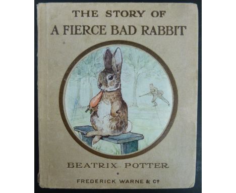 Beatrix Potter The Story of The Fierce Bad Rabbit, London Frederick Warne (1916) first edition colour plates in book form, or