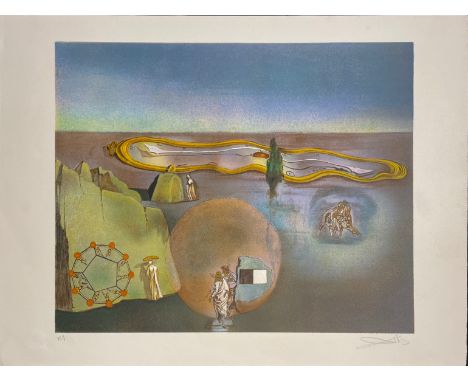 Salvador Dali (1904-1989), Surrealist study, lithograph, signed in pencil, artist proof, blindstamp lower left, unframed, H.5