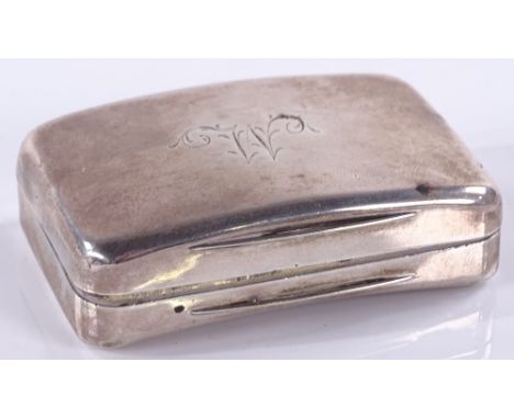 A George III rectangular silver snuff box, by William Boot, Birmingham 1805, length 6.5cm