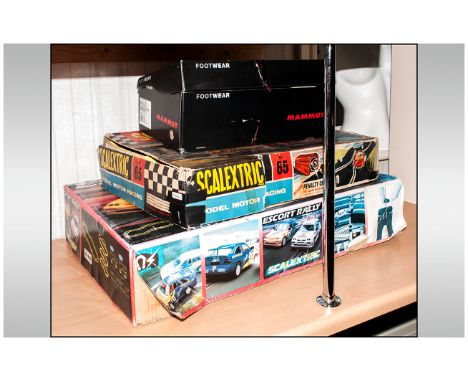 Scalextric Set 65 Model Motor Racing, Complete With Box And Instructions. Together With Scalextric Escort Rally Boxed Set. 