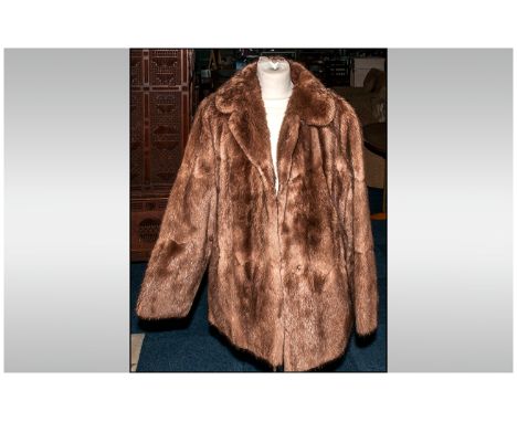 Ladies Light Brown Musquash Jacket