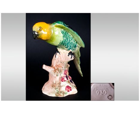 Beswick Bird Figure 'Parakeet' Model Number 930. Issued 1941-1975. 6'' in height. Mint condition.