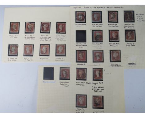 1d RED IMPERFS (23), including 7 with M/X cancels and an average 1d orange brown