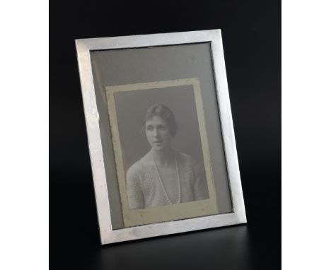 Edwardian Silver photo frame, maker's mark 'BP' 24cm x 18.5cm, Birmingham, 1909,