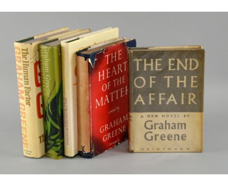 Graham Greene first editions 'The Comedians' 1966, 'Doctor Fischer of Geneva' 1980, 'The Heart of the Matter' 1948 (re-print)