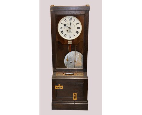 Gledhill Brook Time recorder, machine No 59768, fully restored, with information folder, 115cm x 40cm,