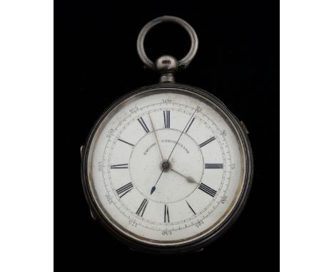 19th century silver pocket Chronograph, case Chester 1891