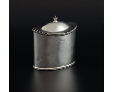 Victorian silver tea caddy London 1897