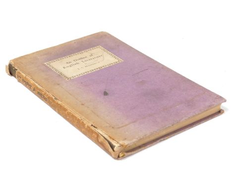 Hammerton (JA). An Outline of English Literature, the first page with a handwritten poem The Engine Driver, by James Welsh MP