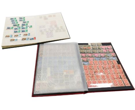 Philately. Bechuanaland, QV-EII, definitives and commemoratives some boxed, and part sheets, some mint but mostly used, in tw