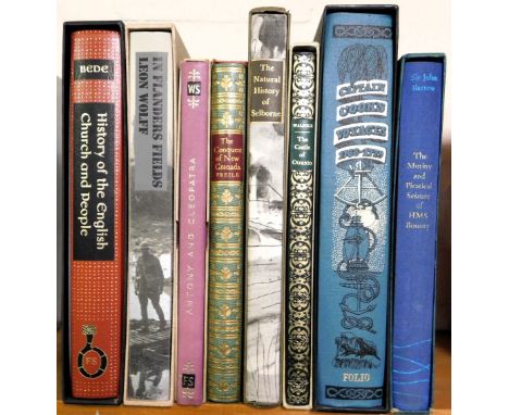 Books. Folio Society, comprising Barrow (Sir John) The Mutiny and Piratical Seizure of HMS Bounty, Captain Cook's Voyages 176