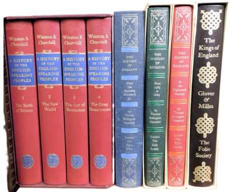 Books. Folio Society, comprising Churchill (Winston S) A History of the English-Speaking Peoples, four vols, Macaulay (Thomas