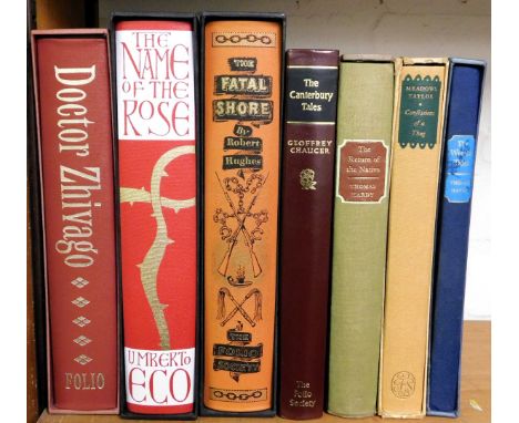 Books. Folio Society, comprising Dr Zhivago, Eco (Umberto) The Name of the Rose, Hughes (Robert) The Fatal Shore, Chaucer (Ge