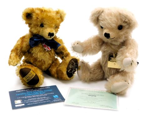 A Merrythought teddy bear, for the London 2012 Olympic Games, together with a copy of the first Merrythought bear, limited ed